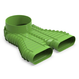 DucoFlex Riser duct connector, round D160 > 2x oval